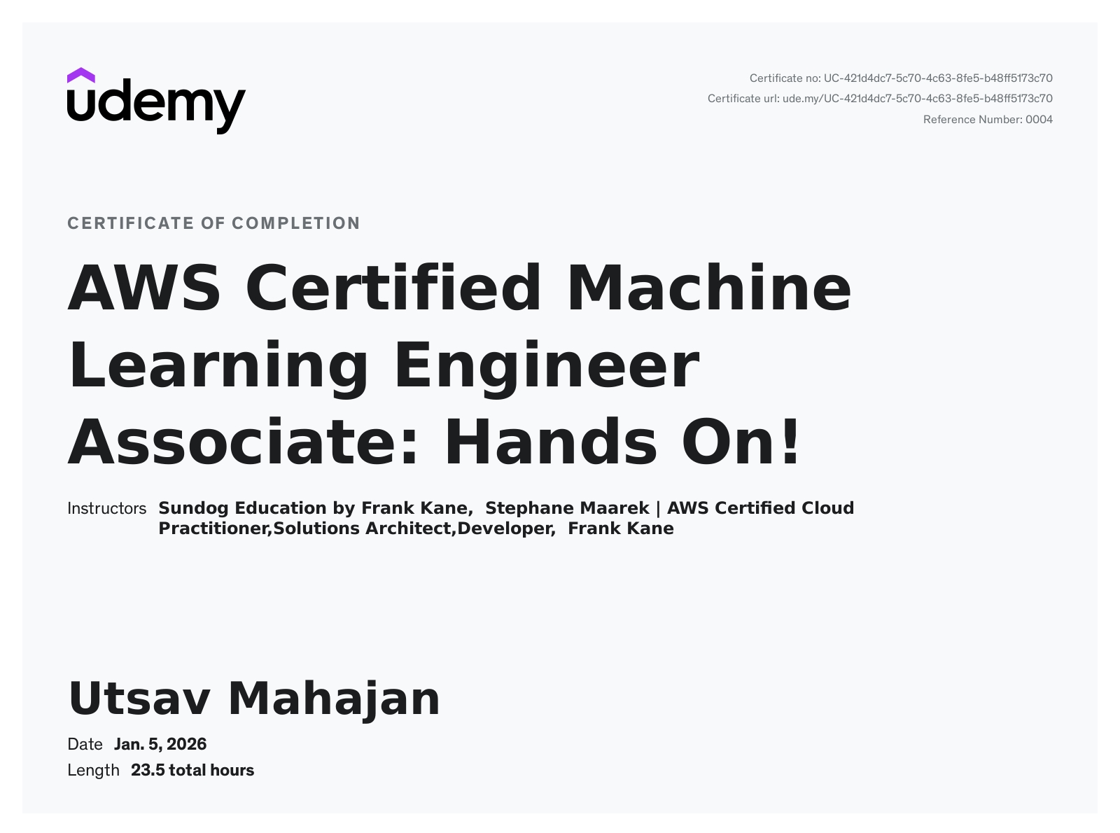 Udemy Course 3
